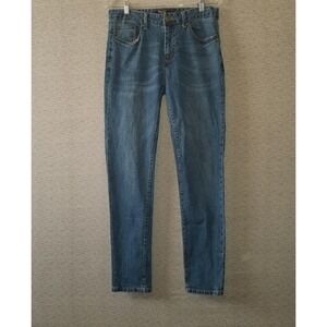 Forever 21 Men's Jeans Size 33 Medium Blue Denim Skinny Fit 5 Pocket Zip Fly